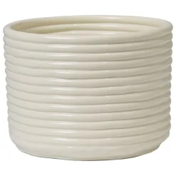 ferm LIVING Corduroy kruka, 20 cm, offwhite