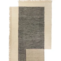 ferm LIVING Counter matta, 200 x 300 cm, träkol - naturvit