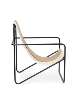 ferm LIVING Desert fåtölj, svart - soil