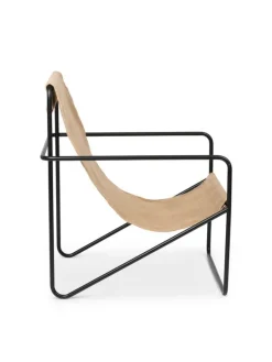 ferm LIVING Desert fåtölj, svart - solid