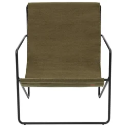 ferm LIVING Desert karmstol, svart - olive