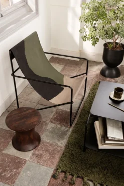 ferm LIVING Desert lounge stol, svart - dyna