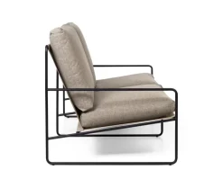 ferm LIVING Desert 2-sits soffa, svart - mörk sand Dolce