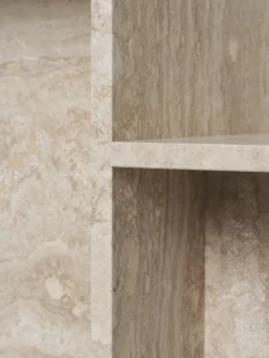 ferm LIVING Distinct sidobord, travertin