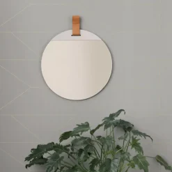 ferm LIVING Enter spegel, stor, brun