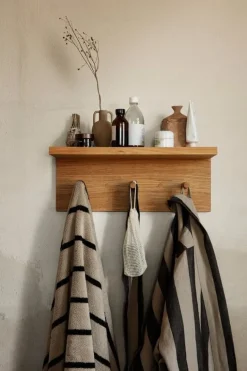 ferm LIVING Field morgonrock, sand - svart