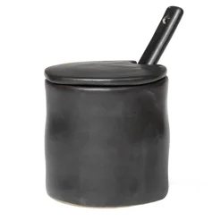 ferm LIVING Flow syltburk med sked, svart