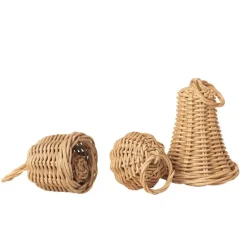 ferm LIVING Flätade julbjällror, 3-pack, naturlig rotting