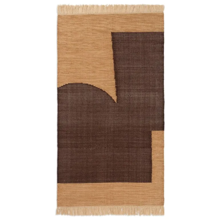 ferm LIVING Forene matta, 80 x 140 cm, mellanbrun – chokladbrun
