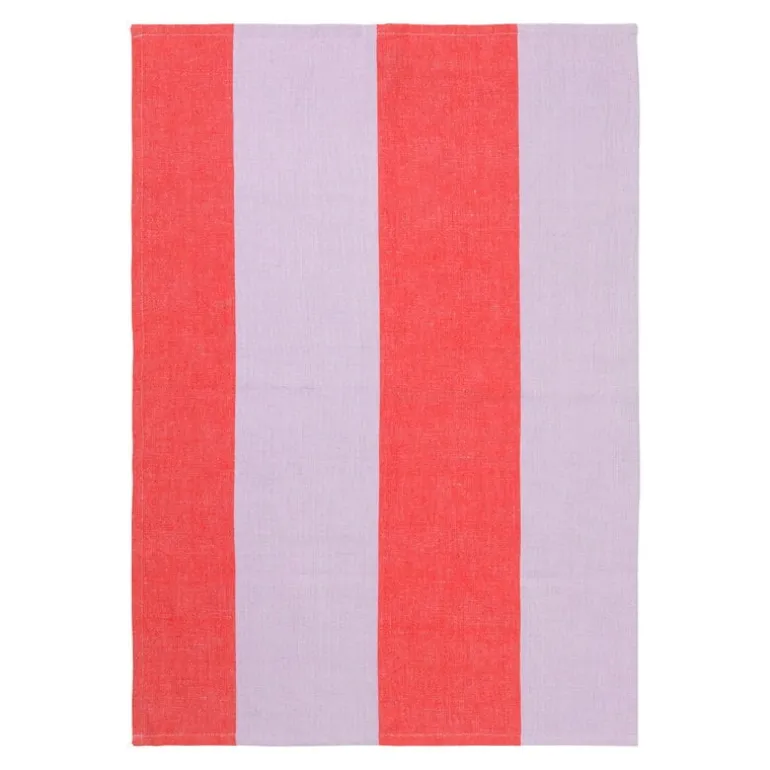 ferm LIVING Hale kökshandduk, röd - lila