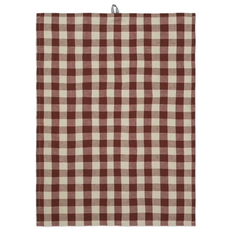 ferm LIVING Hale kökshandduk, kanel - grågrön