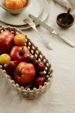 ferm LIVING Keramikkorg, oval, kashmir