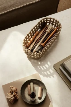 ferm LIVING Keramikkorg, oval, kashmir