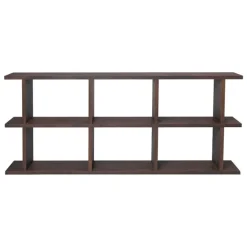 ferm LIVING Kona bokhylla 3x2, mörk betsad ek