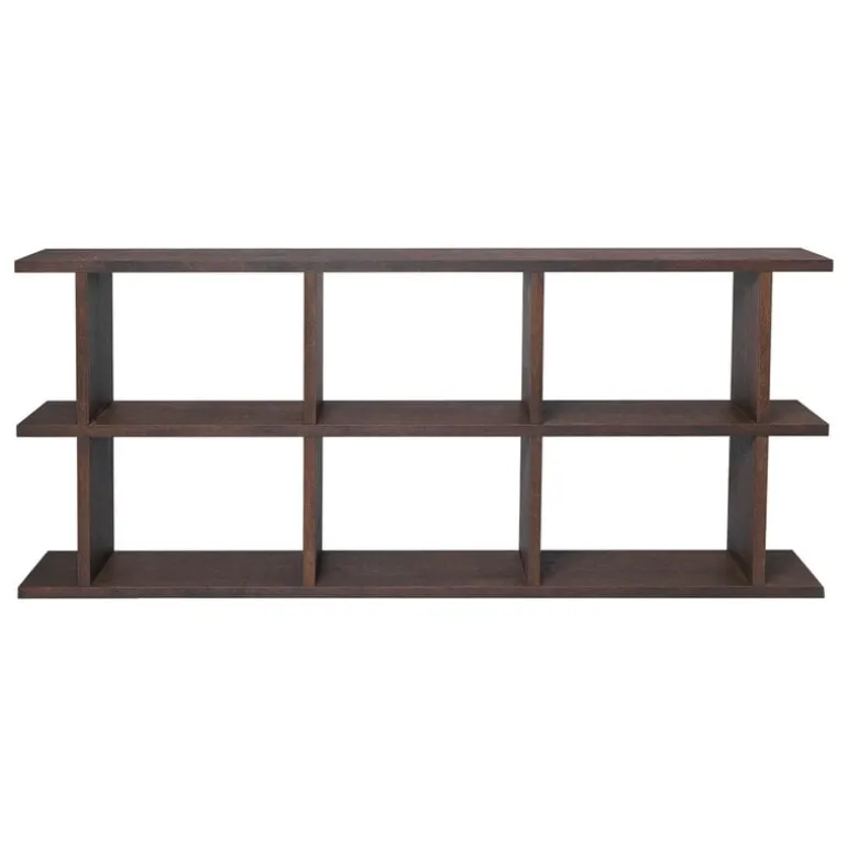 ferm LIVING Kona bokhylla 3x2, mörk betsad ek