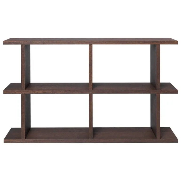 ferm LIVING Kona bokhylla 2x2, mörk betsad ek