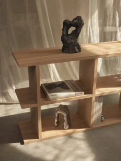 ferm LIVING Kona bokhylla 2x2, naturbetsad ek