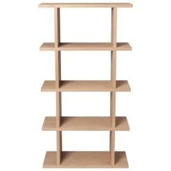 ferm LIVING Kona bokhylla 1x4, naturbetsad ek