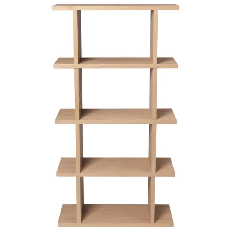 ferm LIVING Kona bokhylla 1x4, naturbetsad ek