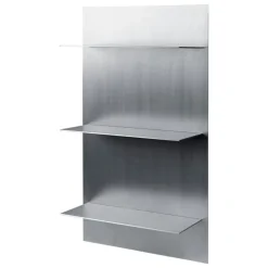 ferm LIVING Lager vägghylla, trippel, aluminium