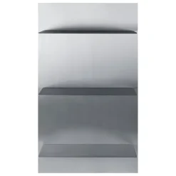 ferm LIVING Lager vägghylla, trippel, aluminium