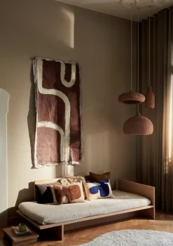 ferm LIVING Lay kudde, 40 x 60 cm, sand - bladtång