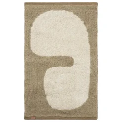 ferm LIVING Lay tvättbar matta, mörkt brungrå - naturvit