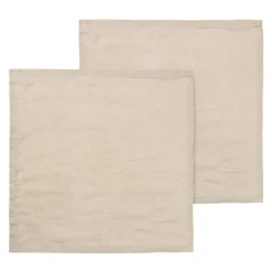 ferm LIVING Linneservetter, 2-pack, naturell