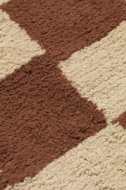 ferm LIVING Mara Washable matta, 150 x 80 cm, rost - varm sand