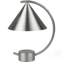 ferm LIVING Meridian bordslampa, borstat stål