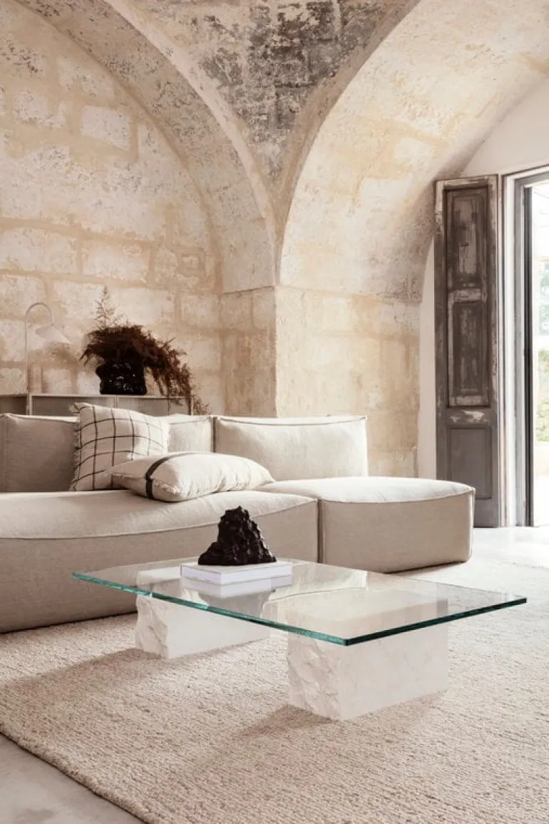 ferm LIVING Mineral soffbord, Bianco Curia