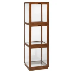 ferm LIVING Miru bas för glasmonter, mörkfläckad ek