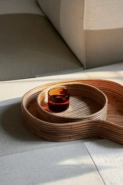 ferm LIVING Oli glas, lågt, 11 cl, bärnsten