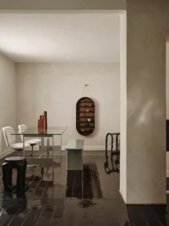 ferm LIVING Oval soffbord, 110 cm, rökt ek