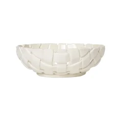 ferm LIVING Plait skål, 30 cm, off-white