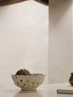 ferm LIVING Plait skål, 24 cm, offwhite