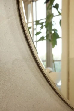 ferm LIVING Pond spegel, liten, mörk krom