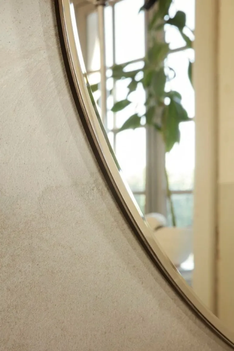 ferm LIVING Pond spegel, liten, mörk krom