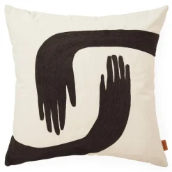 ferm LIVING Pose kuddfodral, 50 x 50 cm, kaffe - ofärgad