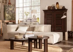 ferm LIVING Post soffbord, L, rökt ek, stjärna