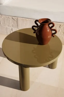 ferm LIVING Post soffbord, 65 cm, olivgrön