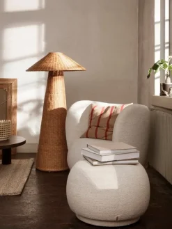 ferm LIVING Rico fåtölj, naturvit bouclé