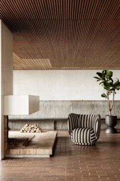 ferm LIVING Rico fåtölj, sand - svart, Louisiana