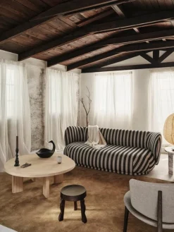 ferm LIVING Rico 3-sitssoffa, sand - svart, Louisiana