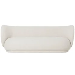 ferm LIVING Rico 3-sitssoffa. naturvit bouclé