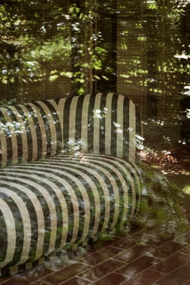 ferm LIVING Rico 2-sitssoffa, sand - svart, Louisiana