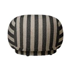 ferm LIVING Rico sittpuff/fotpall, sand - svart, Louisiana