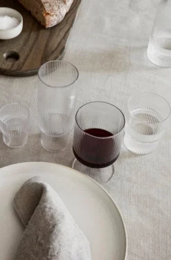 ferm LIVING Ripple champagneglas, 2-pack, ofärgad