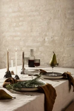 ferm LIVING Ripple champagneglas, 2 st , smoked grey