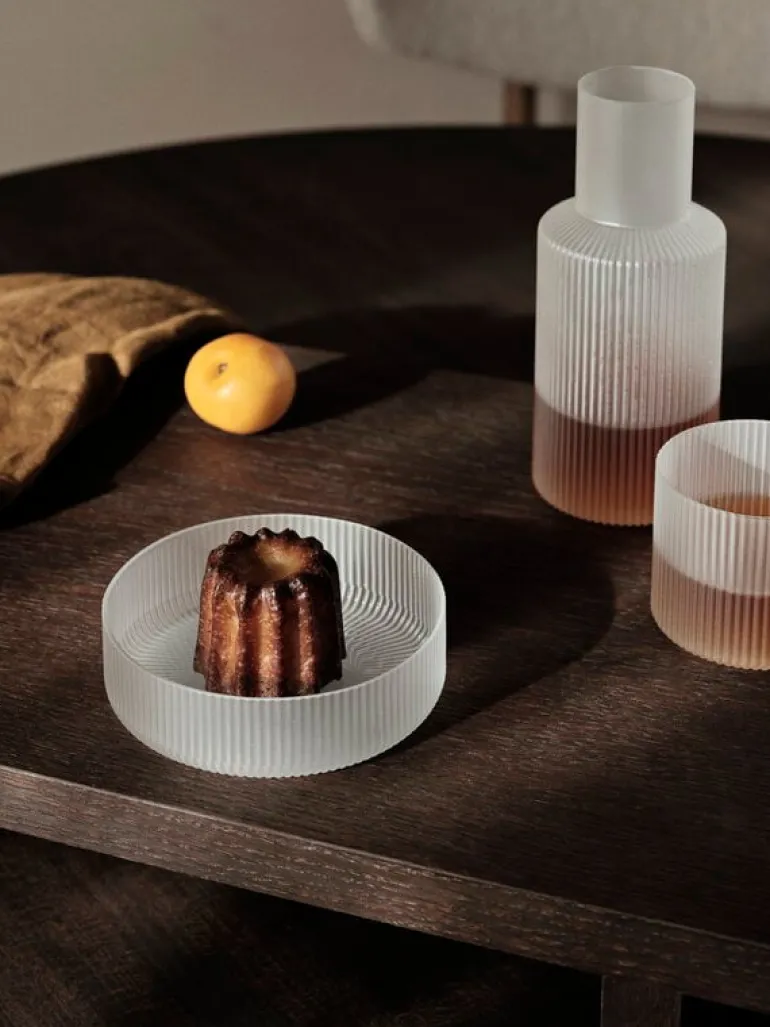 ferm LIVING Ripple karaffset, liten, frostad